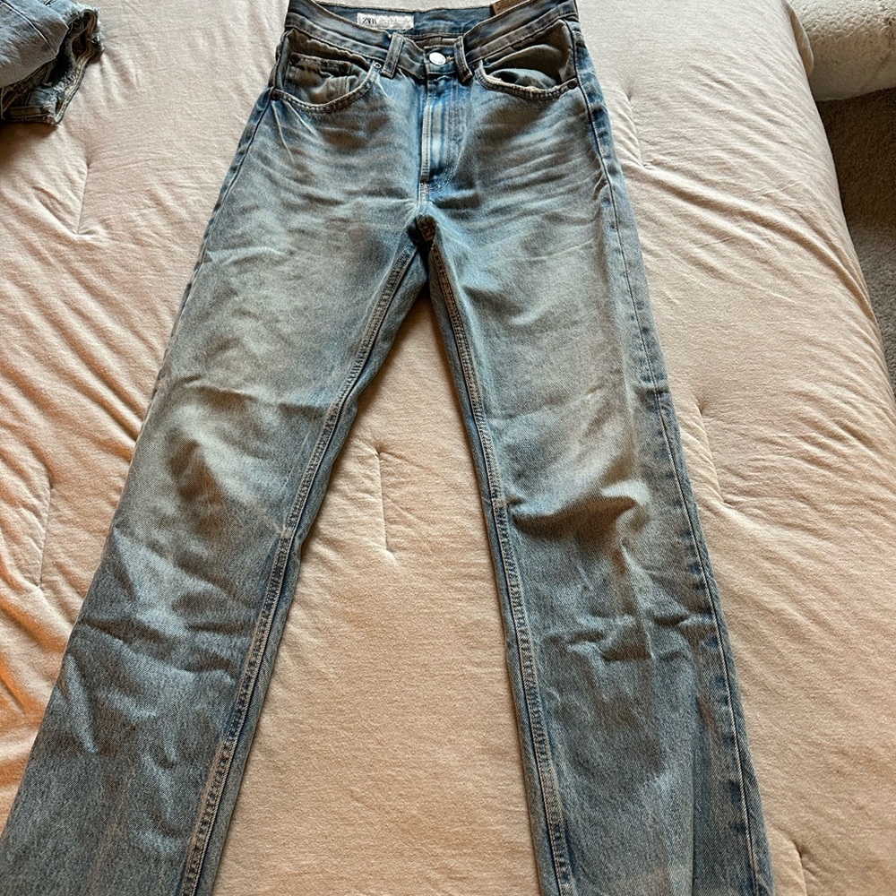 Classic Denim Zara Straight-Leg Jeans